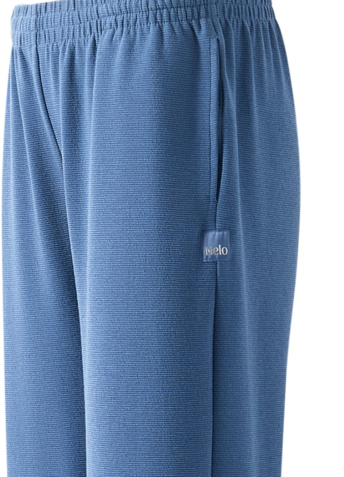 True Navy Textured Lounge women pants front 