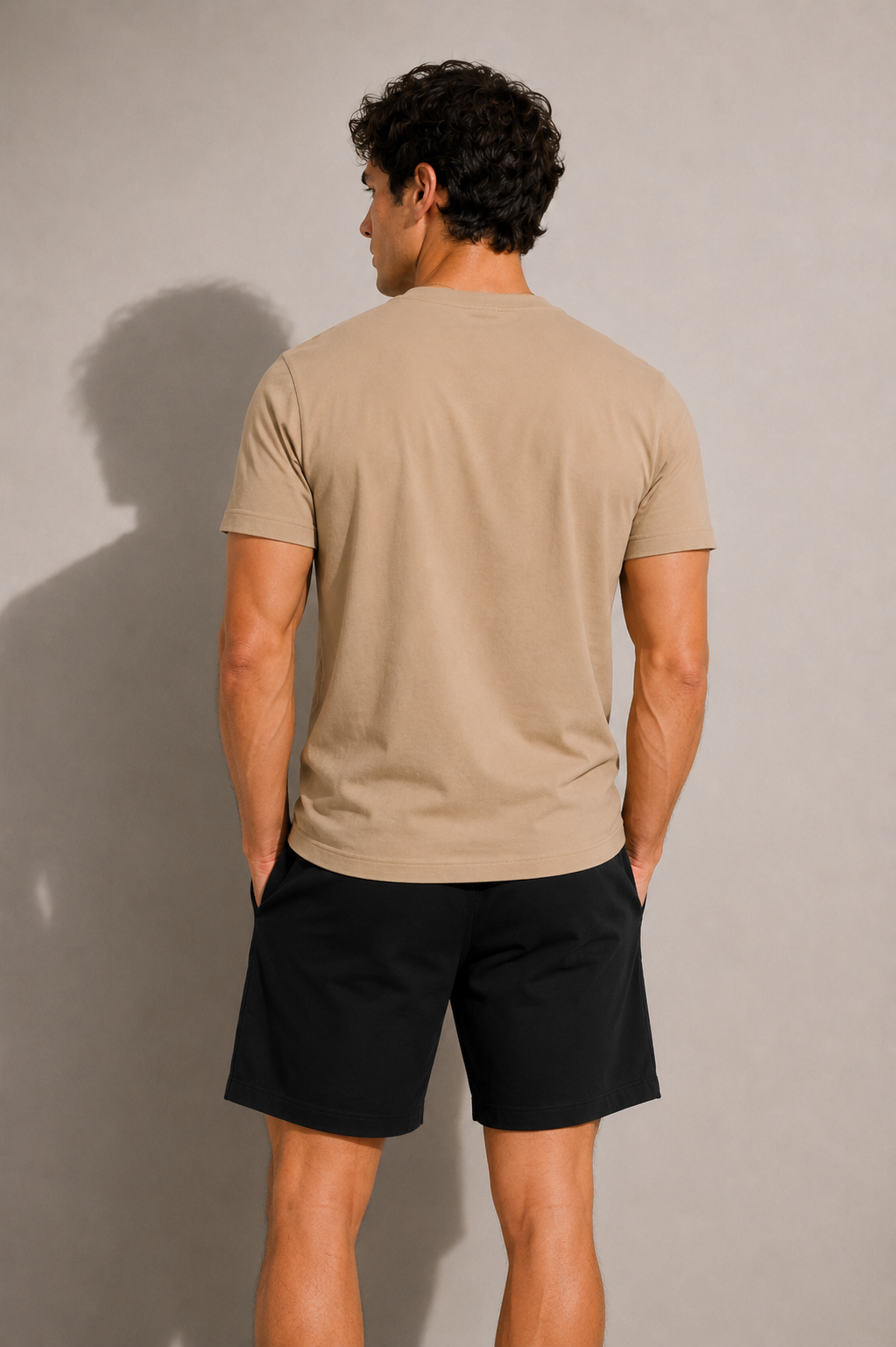Taupe sand men T-shirts front 
