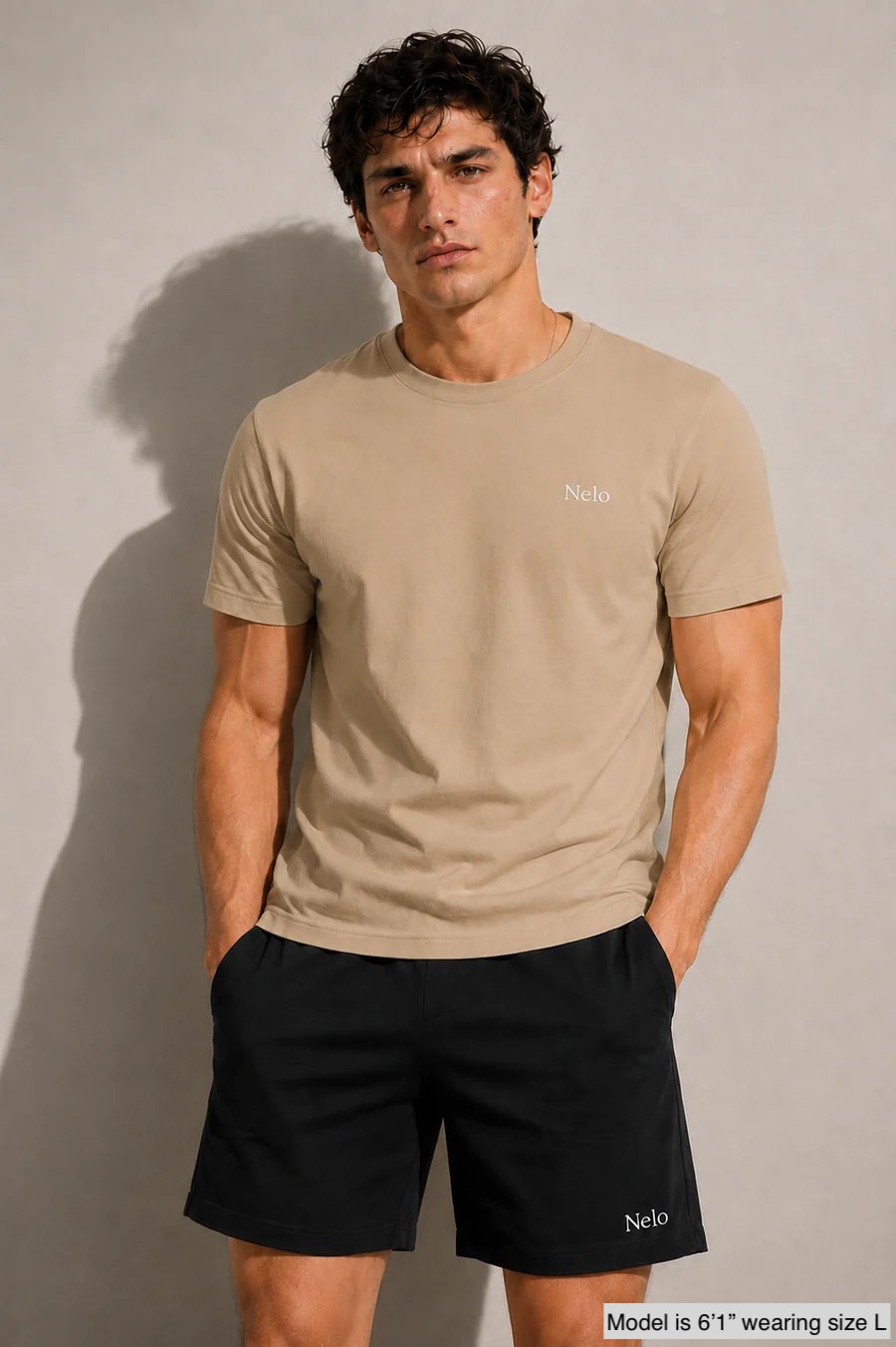Taupe sand men T-shirts front 