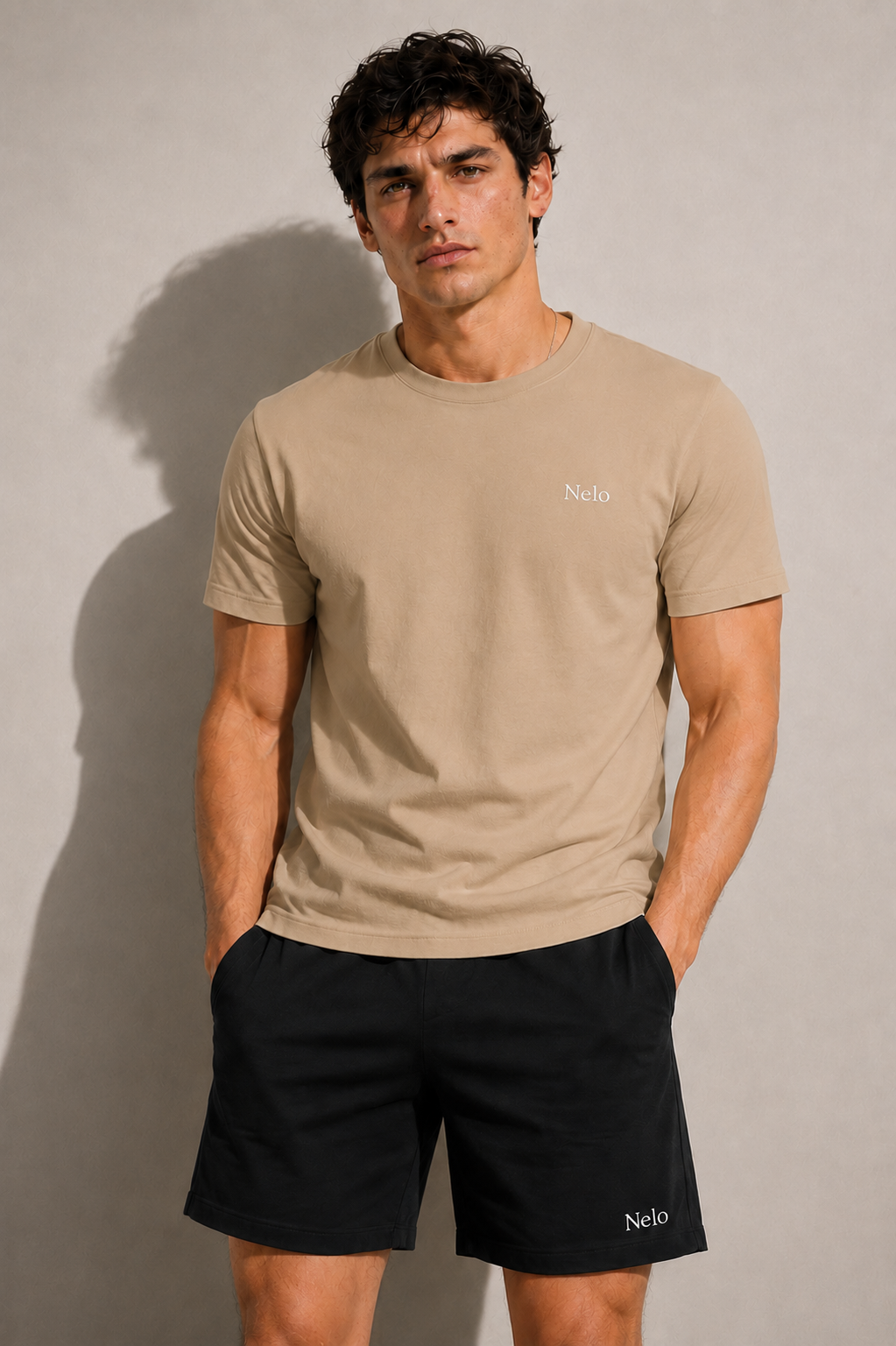 Taupe sand men T-shirts front 