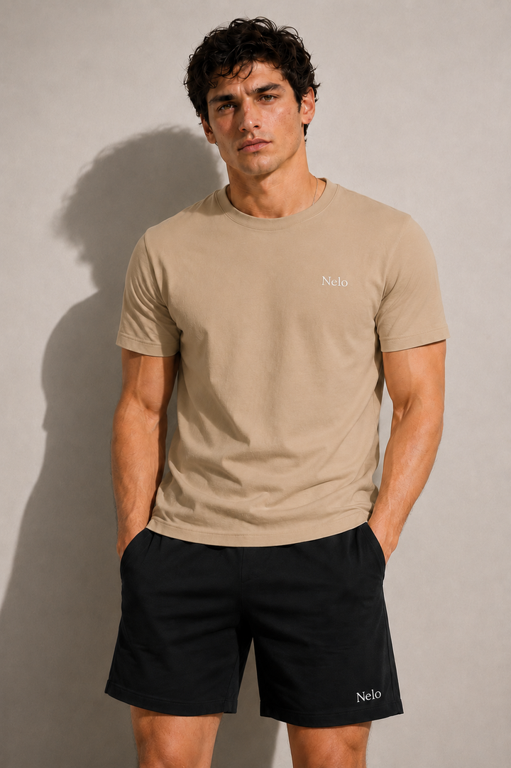 Taupe sand men T-shirts front 