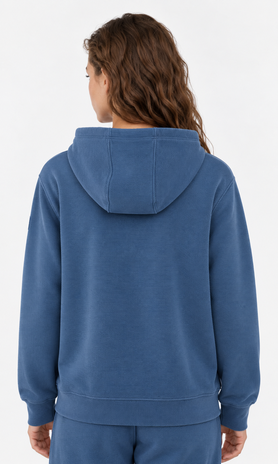 True Navy Textured Lounge men hoodie front 