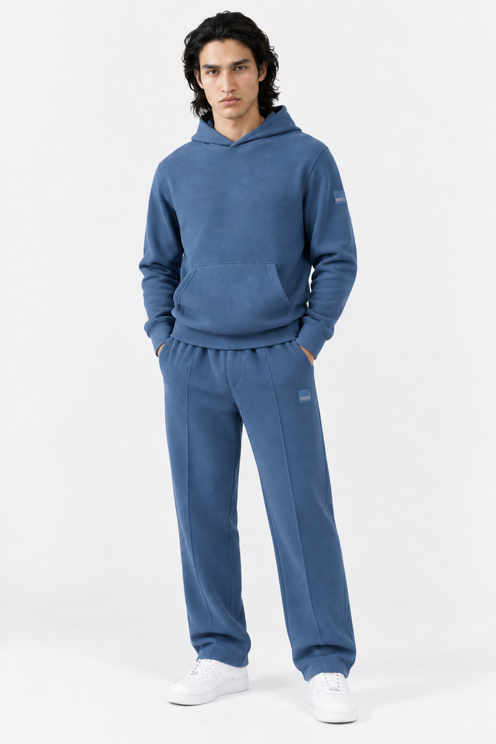 True Navy Textured Lounge men pants front 
