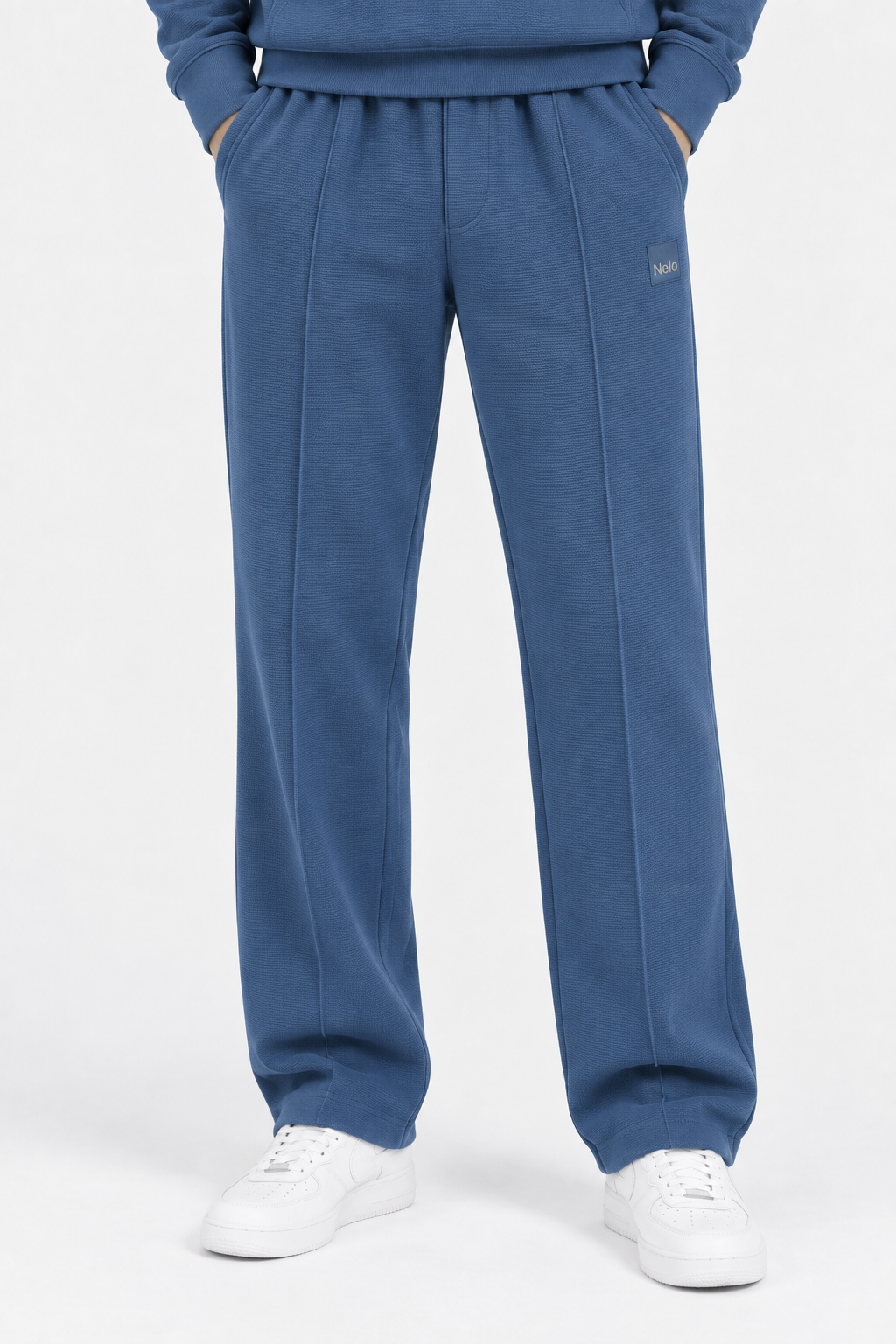 True Navy Textured Lounge men pants front 