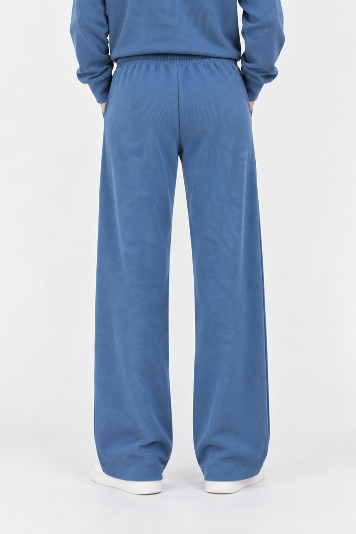 True Navy Textured Lounge women pants front 