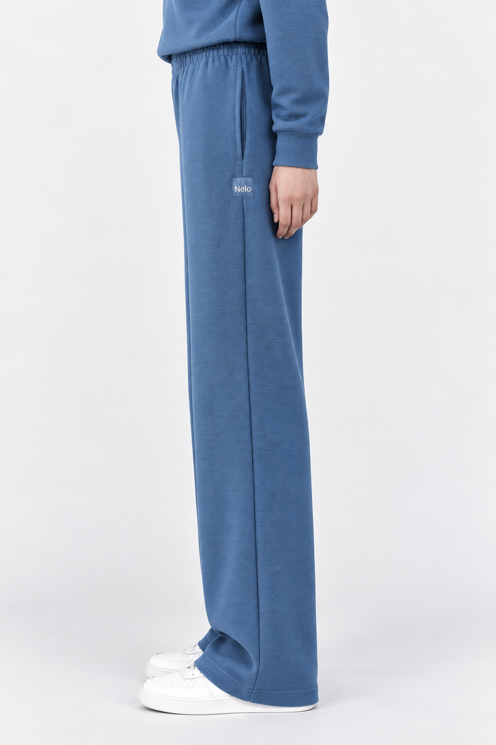 True Navy Textured Lounge women pants front 