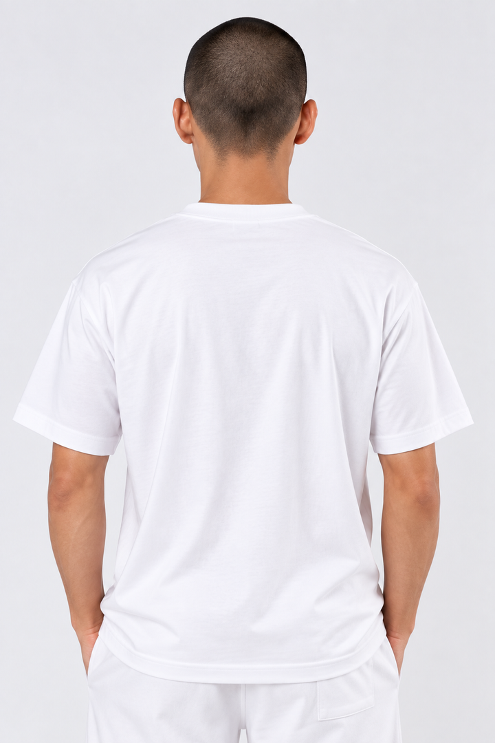 White Performance silk men tee front 