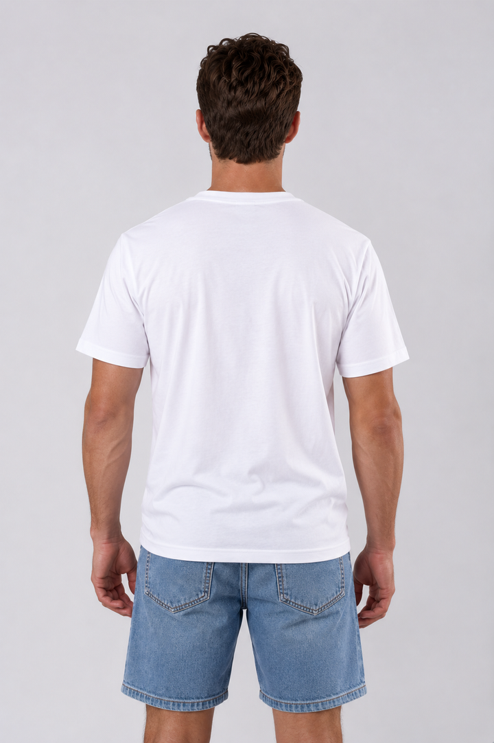 White men T-shirts back 