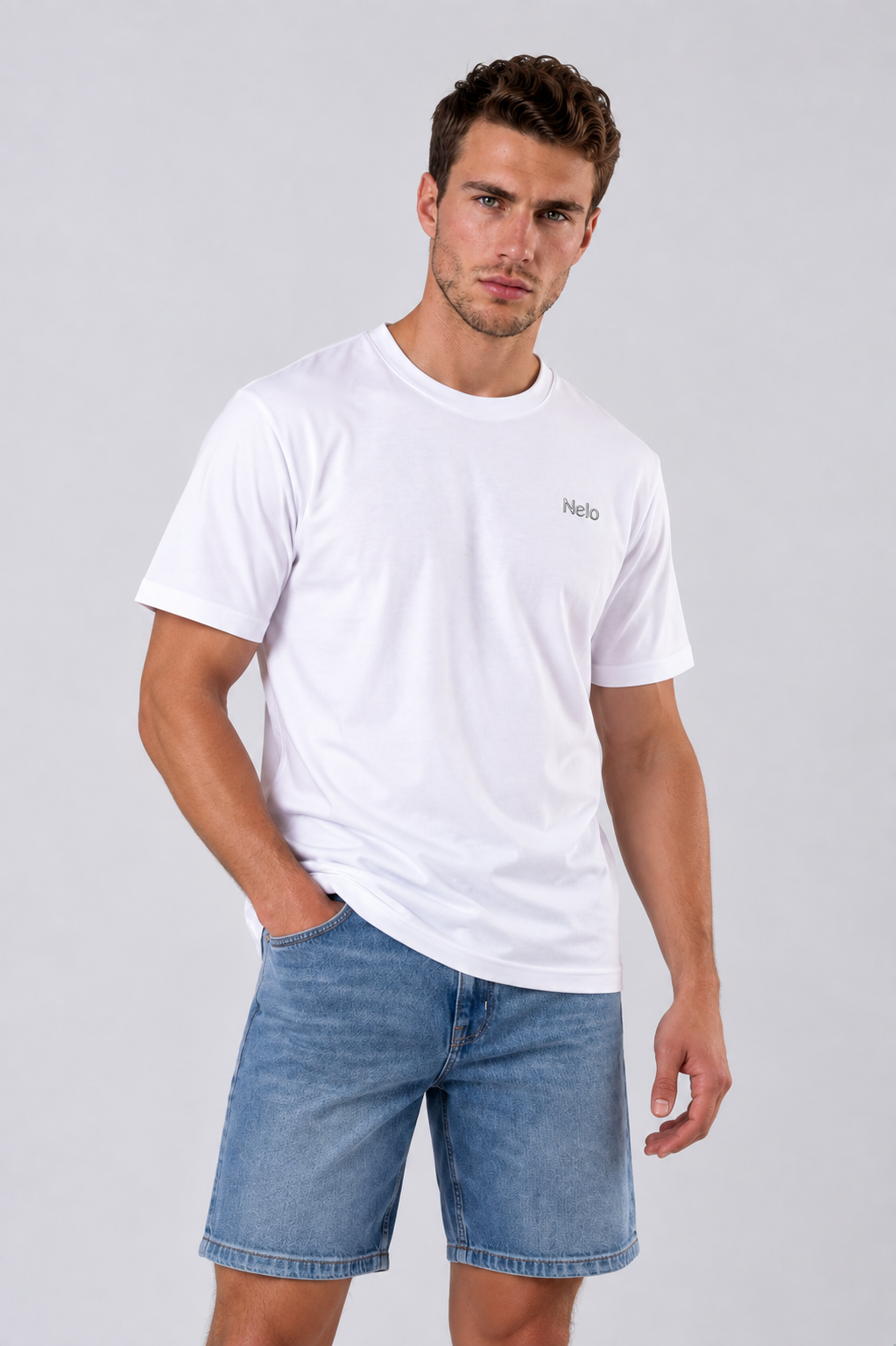 White men T-shirts front 