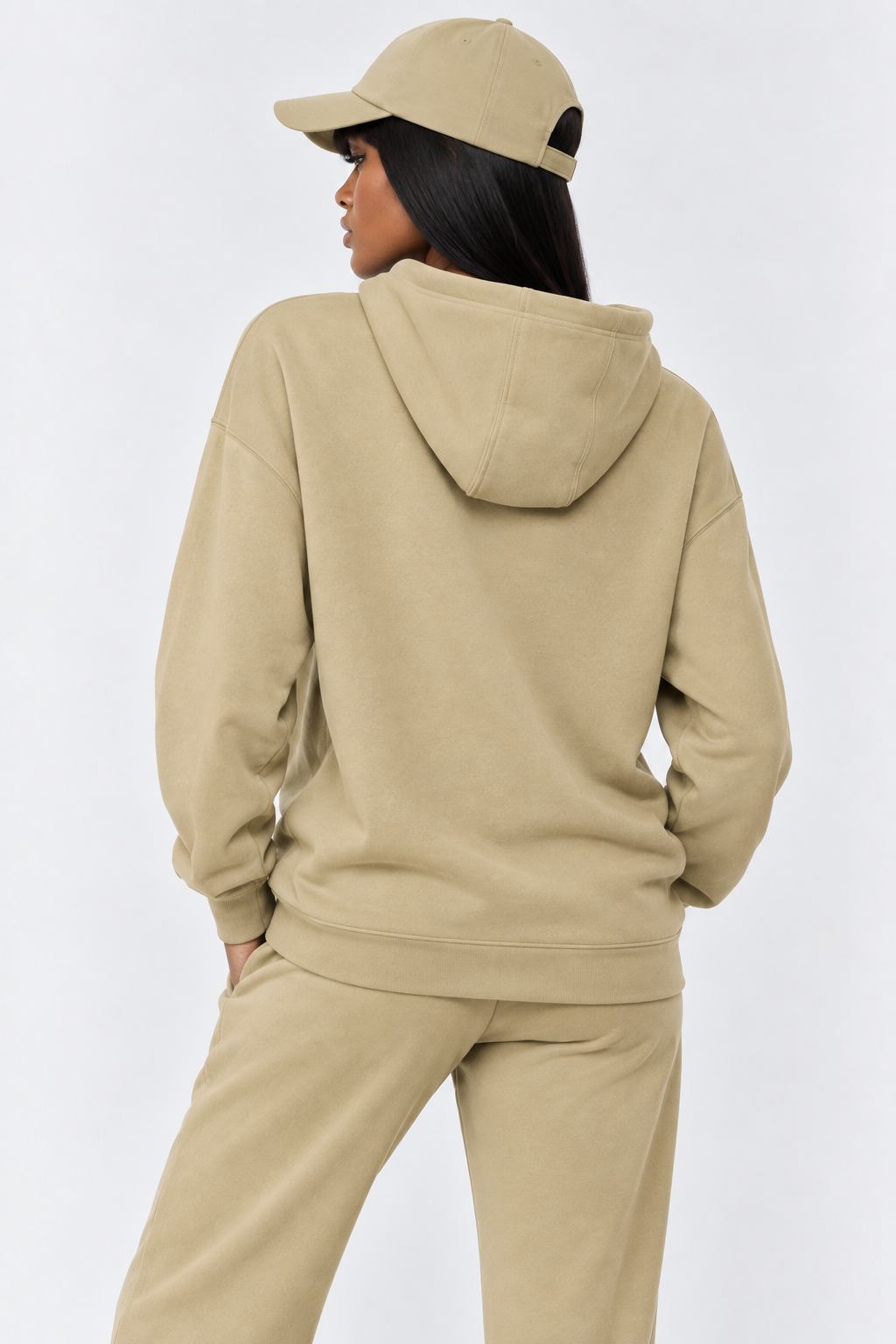 Willow-leaf signature cotton hoodie front 