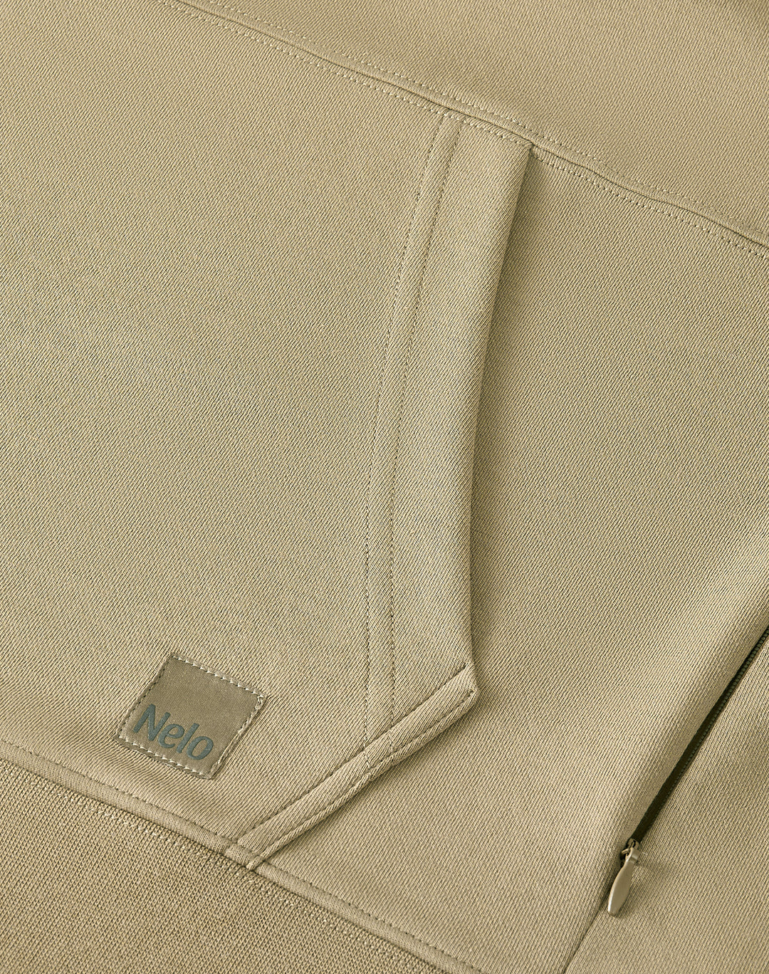 Willow-leaf signature cotton hoodie front 
