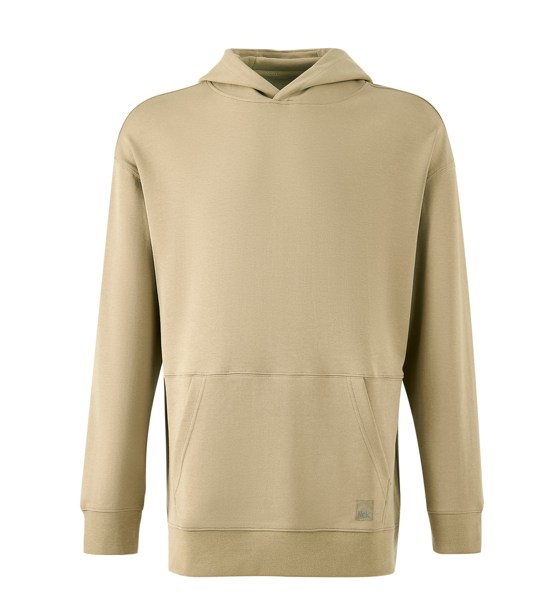 Willow-leaf signature cotton hoodie front 