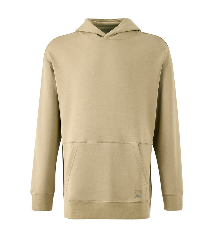Willow-leaf signature cotton hoodie front 