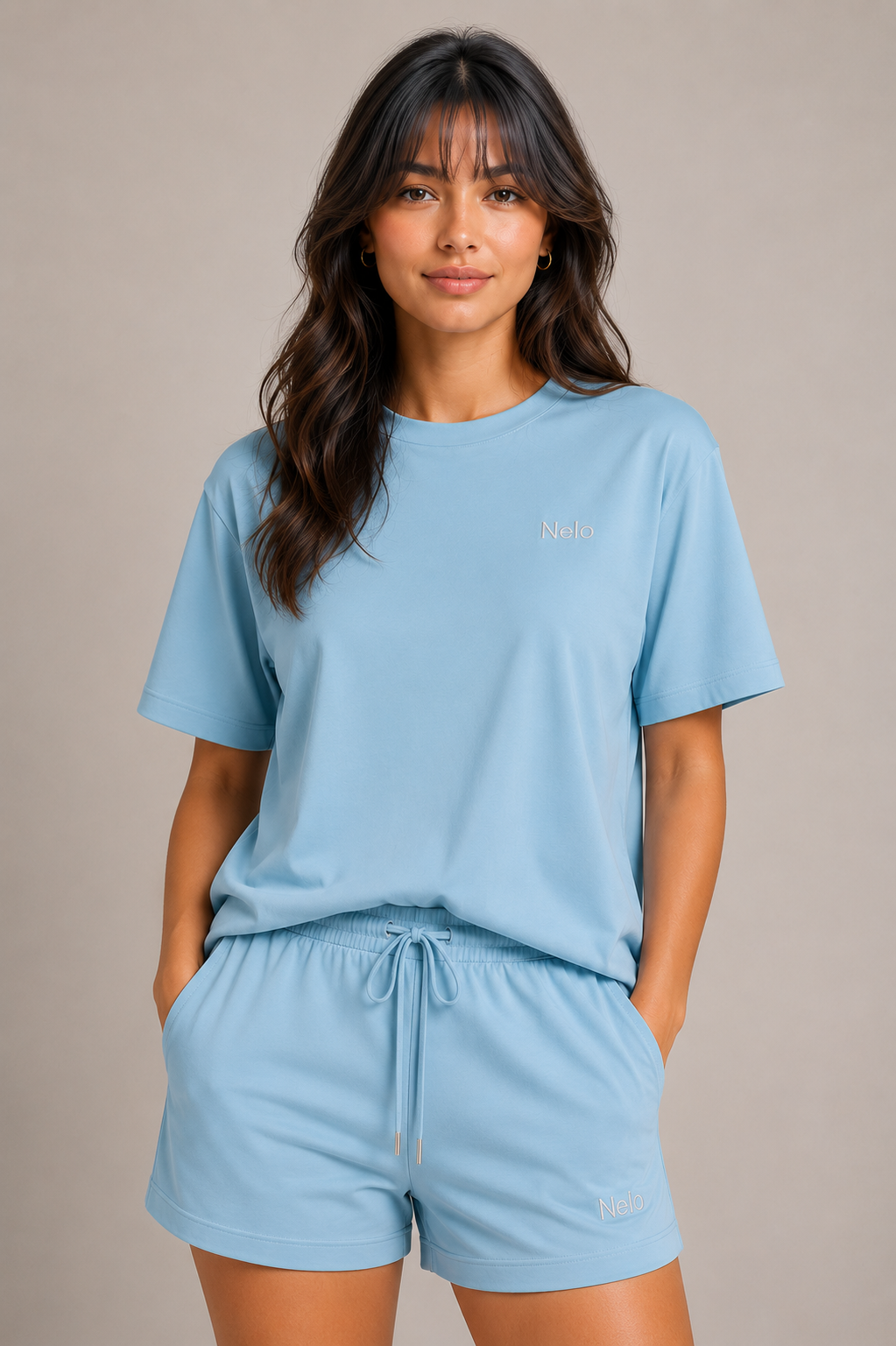 Steel blue women T-shirts front 