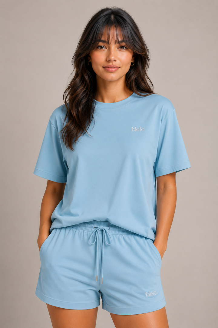Steel blue women T-shirts front 