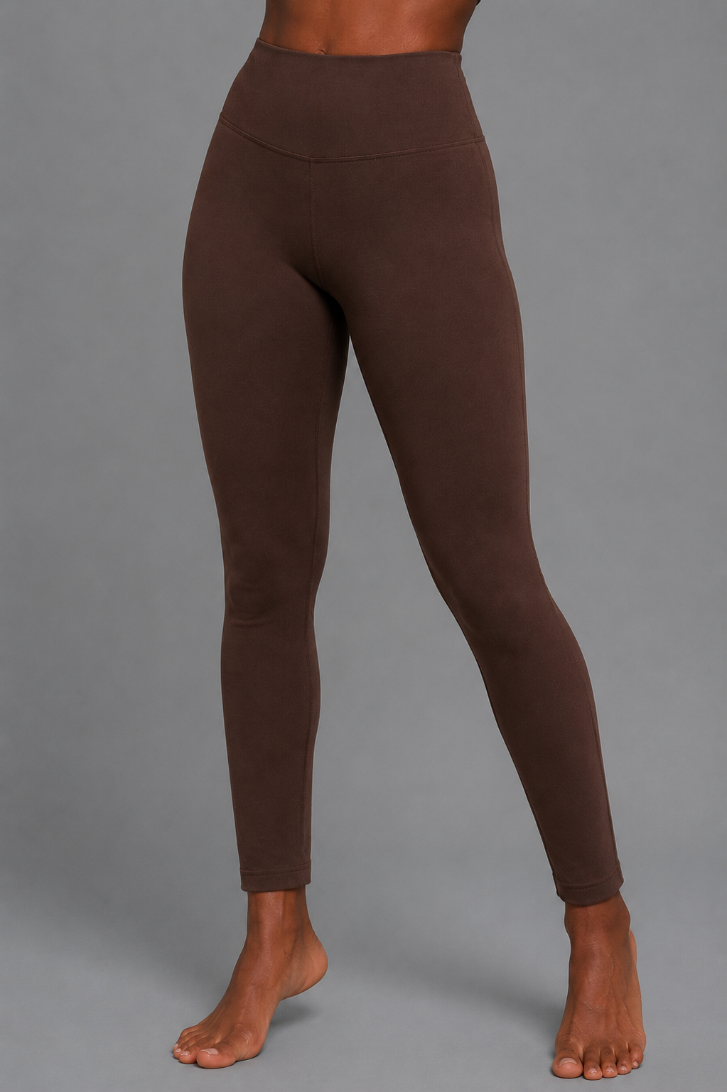 Espresso brown women leggings front 