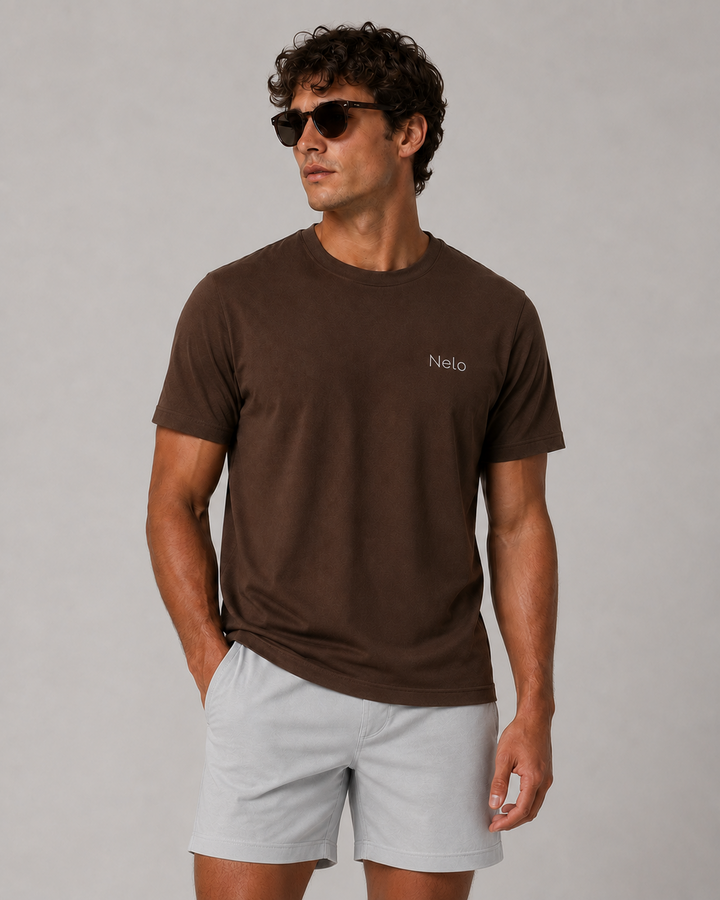 Espresso Brown men T-shirts front 