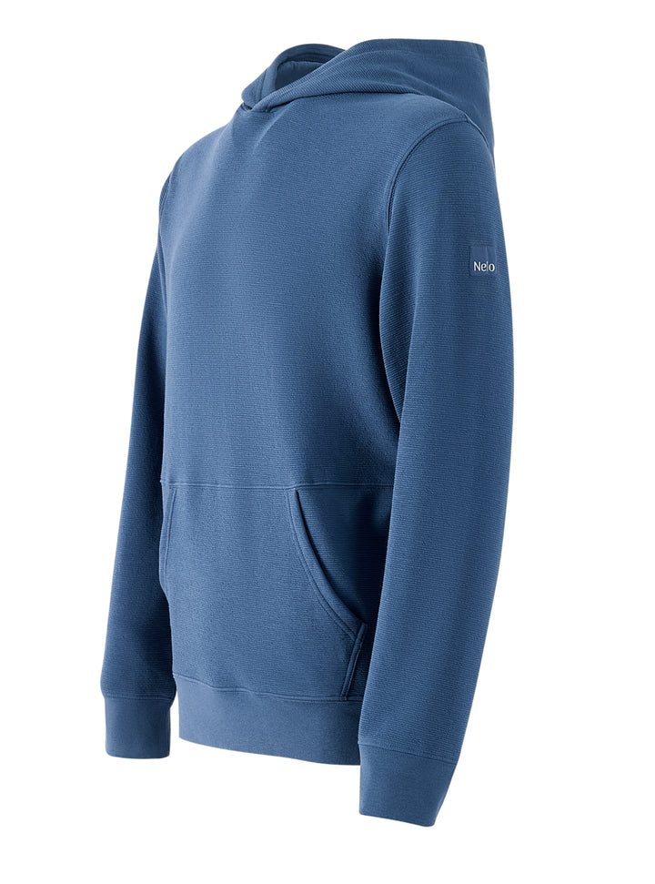 True Navy Textured Lounge men hoodie front 